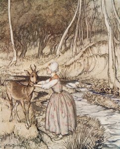 Petit Frère et Petite Sœur, de Petit Frère & Petite Sœur et autres contes des frères Grimm, pub.1917 - Arthur Rackham